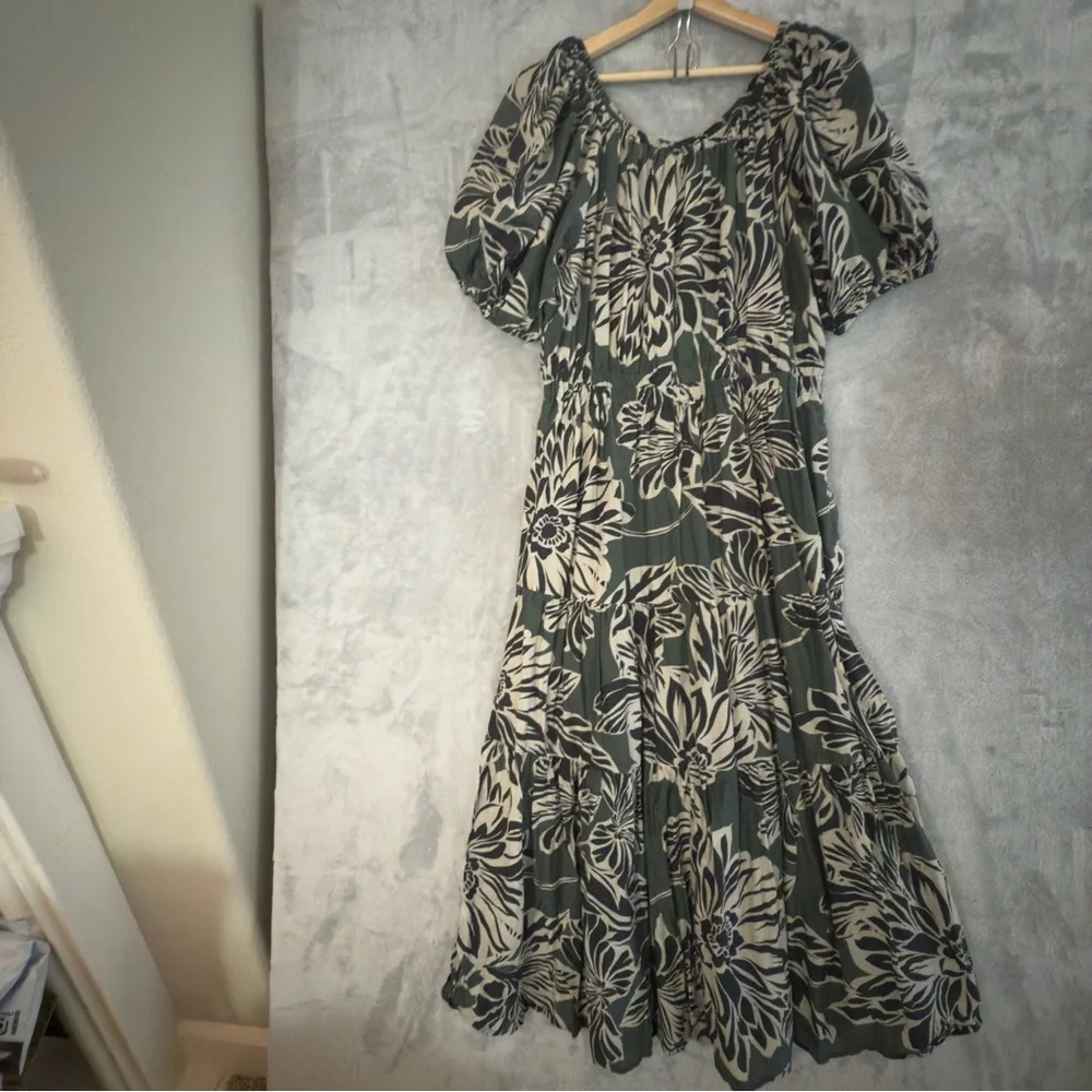 Velvet by Graham & Spencer Dress Raya Printed Silk Cotton Voile Maxi Dress - Picture 2 of 5